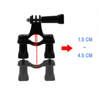 Fabrikneuer 1/4'' Metall-Fahrradlenkerhalterungsadapter mit Rohrklemme für GoPro 13 Sport-Actionkameras – Fahrradkamera-Zubehör
