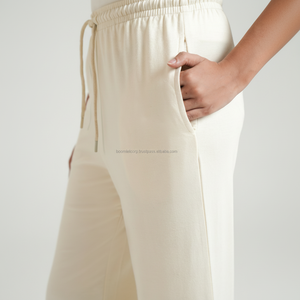 Elegantes pantalones de chándal de lana para mujer, pantalones de chándal de cintura elástica gruesa para correr de invierno acogedores, perfectos para ropa informal y de calle - Product Image 1