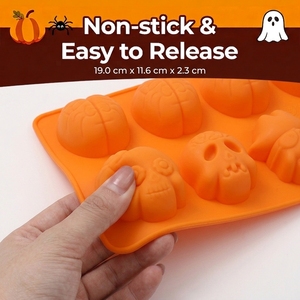 SILIKOLOVE <span class=keywords><strong>Moule</strong></span> en silicone personnalisable à 8 cavités en forme de <span class=keywords><strong>cerveau</strong></span> de pirate pour <span class=keywords><strong>Halloween</strong></span>, certifié LFGB, sans BPA, 100% qualité alimentaire, outil pour bonbons - Product Image 3