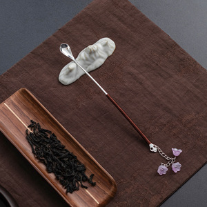 Tea <b>Spoon</b> Long Handle Alloy Heat Resistant Tea Ceremony Accessory For Kung Fu Tea Set - Product Image 1