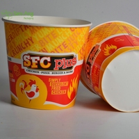 SenAng05 Vente directe usine Emballage populaire Boîte en papier 32Oz 46Oz 64Oz Gobelet Kraft pour soupe de nouilles Seau à poulet frit