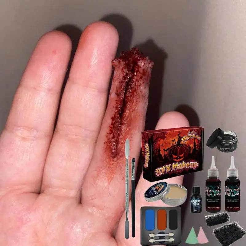 KHY Vente chaude en Europe Kit de peinture de visage d'Halloween pour effets spéciaux Cire de cicatrice multi-modélisation avec maquillage Sfx en acier inoxydable