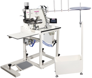 Máquina Automática RONMACK RM-1104P-SY para Coser y Cortar Cinturillas con Puntada de Seguridad, 220V, para Fábrica de Ropa - Product Image 1