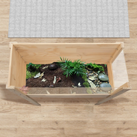 Boîte d'élevage en bois massif pour tortues et nid pour animaux de compagnie pour cailles, pigeons, perroquets, poussins - Isolée, mobile, pour l'intérieur