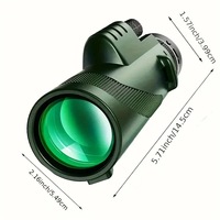 Telescopio Monocular Profesional 80x100 con Adaptador para Teléfono Inteligente para Observación de Aves, Caza y Aventuras al Aire Libre