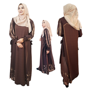 Abaya musulmano alla moda per Ramadhan tessuto personalizzato occasione quotidiana Ceruti tessuto personalizzato Buk Order all'ingrosso abito musulmano personalizzato - Product Image 1