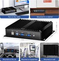 PC Industrial de Escritorio sin Ventilador, Core I7-5500U 2.4-3.0GHz, Windows 10 Pro, Doble LAN, Carcasa Metálica, 8-32GB RAM, en Stock
