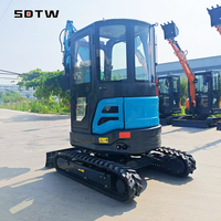 Mini Micro Digger Bagger 2.5t 2500kg 15.2kw Yanmar Engine Small Crawler Excavator Machine EURO EPA Motor de l'usine chinoise