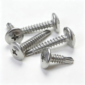 Edelstahl-Flachkopfschraube mit Kreuzschlitz und Unterlegscheibe, Selbstbohrende Dachbefestigungsschraube <span class=keywords><strong>HOTEK</strong></span> DIN7504 - Product Image 1