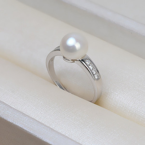 Anillo Abierto de Plata S925 Hecho a Mano Wenchi, Versión Coreana, con Soporte Móvil para Perlas de 6mm, Chapado - Product Image 3