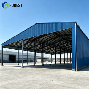 Structure en acier préfabriquée à poutres en H à haute capacité de charge, entrepôt modulaire à côtés ouverts, équipement commercial, structure de scène - Product Image 1