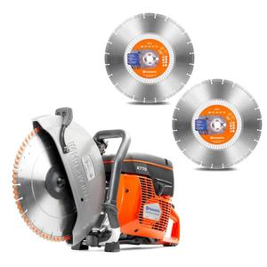 K770 14" 3.7kW Battery-<b>Powered</b> Concrete <b>Saw</b> 2-Pack 350mm Blade DIY Application OEM Supported - Product Image 4
