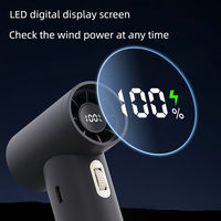 Ventilateur portable numérique AntarcChill avec écran, batterie externe USB grande capacité, turbine haute vitesse pour usage extérieur