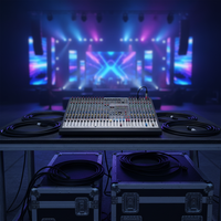 Console de musique professionnelle alimentée IPALEAD MC-424 à 24 canaux avec Bluetooth, son surround, entrée TRS/RCA/XLR, contrôleur DJ 48V