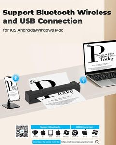 <span class=keywords><strong>Printer</strong></span> Transfer Termal <span class=keywords><strong>A4</strong></span> dengan Kertas, <span class=keywords><strong>Printer</strong></span> Termal Portabel Nirkabel Bluetooth untuk Seniman Tato, Kantor, dan Bisnis - Product Image 2