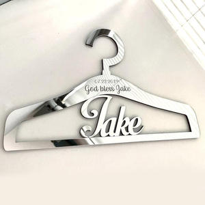 Porte-robe de mariage en acrylique, joli cintre pour robe, en <span class=keywords><strong>plexiglas</strong></span> blanc, avec une barre prénom personnalisable, paillettes - Product Image 5