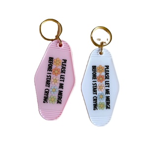 Vendita calda personalizzato colorato stile Hotel stile acrilico portachiavi nuovo motivo '<span class=keywords><strong>lasciami</strong></span> unire I Cry' carino all'ingrosso per Hotel metallo - Product Image 4