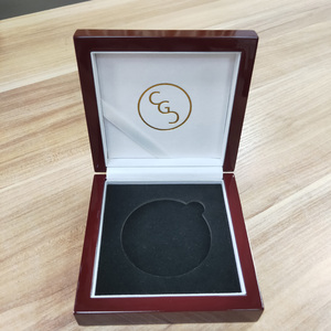 卸売高級木製記念コイン展示用包装箱 高級竹製ボックス - Product Image 2
