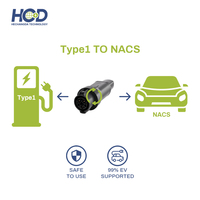 Adaptateur de charge pour véhicule électrique HcD J1772 Type 1 vers NACS, AC 110-250V, IP55/67, pour Tesla Model 3 Y S X, connecteur de chargeur de véhicule électrique NACS