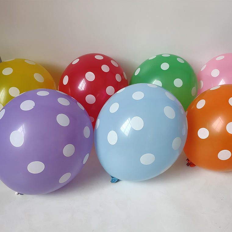 12 Inch Polka Dot Wave Point Globos Black Red White Spot Latex Balloons Wedding Party Decoration Supplies in Bulk