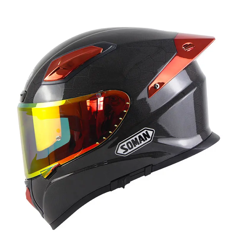 Powermotor X8 Carbon Fiber Motorhelm Heren En Dames Volledige Helm Volledig Bedekt Gepersonaliseerde Motorhelm Full Face