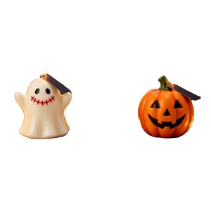 Velas Decorativas de Halloween, Lindas Velas con Forma de Calavera, Fantasma y Calabaza para Decoración de Mesa de Fiesta de Halloween, Velas de Regalo Novedosas para Halloween - Product Image 1