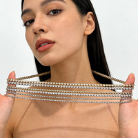 Collier chaîne tennis simple rangée en zircon plaqué or 18 carats en acier inoxydable, style luxe léger, inaltérable