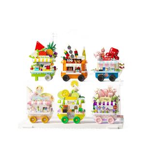 ชุดของเล่นประกอบฉากถนนเล็กๆ รถเข็นขายไอศกรีม บล็อกตัวต่อไมโครพาร์ติเคิล ของเล่นเสริมพัฒนาการ - Product Image 5