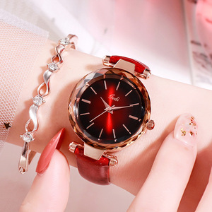 นาฬิกาผู้หญิงสายหนังทันสมัยและอินเทรนด์ นาฬิกากันน้ำที่เรียบง่ายและใช้งานได้หลากหลายสำหรับนักเรียนหญิง - Product Image 3