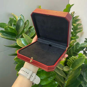 Caja de Joyería de Cartón Rojo Personalizada con Logotipo para Pulseras, Aretes, Collares y Anillos, Venta al Por Mayor de Fábrica - Product Image 5