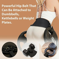 Wellshow Sport Fitness Gym Hip Thrust Belt pour haltères Hip Thrust Pad Butt Training Band pour Squats