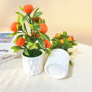 Juego de Bonsái de Frutas Artificiales del Fabricante, 7 Piezas, Decoración en Maceta de Plástico para Escritorios - Product Image 4