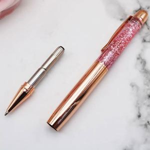 New Design Rose Gold Liquid Foil Metal Ball <b>Pen</b> Gift Promotion Floating <b>Pen</b> DIY Glitter <b>Ballpoint</b> <b>Pens</b> - Product Image 2