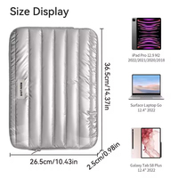 Housse pour ordinateur portable matelassée, couleur unie, durable, portable, élégante, 13,3 et 14 pouces, avec poignée, sac de transport, housse pour ordinateur portable
