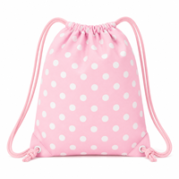 Sac à dos à cordon en polyester imperméable avec logo personnalisé, sac de sport et de gym avec poche latérale zippée pour l'entraînement athlétique