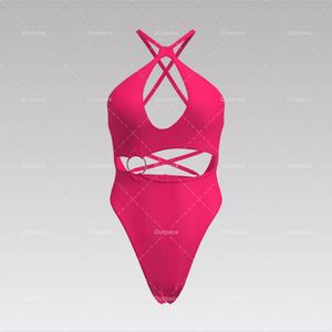 Maillot de bain une pièce à col en V et bretelles, imprimé sur mesure en 3D, prototypage rapide, échantillon gratuit, maillot de bain string bikini pour femme, vêtements de plage - Product Image 4