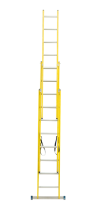 Ventes directes d'usine Échelle durable <span class=keywords><strong>isolée</strong></span> ignifuge combinée pliante rétractable étendue en fibre de verre jaune - Product Image 5