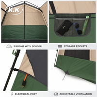 Tente de camping familiale grande taille personnalisée Kawagebo Kamp (KK), installation instantanée, quatre saisons, pour 10 personnes, fabricant de tentes d'extérieur