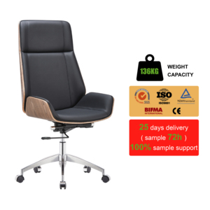 Ergonomisch Kantoormeubilair Hoge Rugleuning Pu Executive Bureaustoel Draaibaar Met Traditioneel Computertafelbureau - Product Image 5