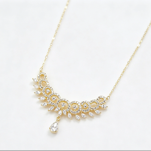 Collier de mariée en or massif 18 carats Au750, chaînes fines en or véritable, pendentifs avec zircon, colliers personnalisés avec <span class=keywords><strong>nom</strong></span>, bijoux fins - Product Image 5