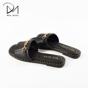 Nuovi Arrivi <span class=keywords><strong>MIA</strong></span> DIVA Ciabatte da Donna Sportive ed Eleganti con Applicazioni Dorate, Tomaia in PU, Comode con Punta Quadrata, per Estate, Primavera, Casual e Ufficio - Product Image 2