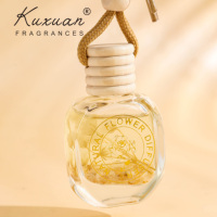 Pendentif diffuseur de parfum pour voiture 10 ml, parfum longue durée, fleurs séchées et corde en bois, bougie décorative intérieure