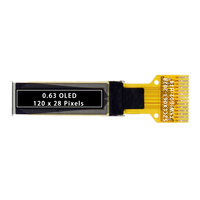 Pantalla OLED de 0.63 Pulgadas, Resolución 120*28, Interfaz I2C, Controlador de Soldadura de 14 Pines, Circuito Integrado SSD1312