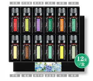 massage olie 1 4 Suppliers-Pure Hoge Kwaliteit Lavendel Essentiële Olie Met Individuele Kleur Gift Pakket