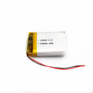 แบตเตอรี่ลิเธียมโพลิเมอร์103035 <span class=keywords><strong>3</strong></span>.7V 1100mAh ชาร์จไฟได้ - Product Image 2