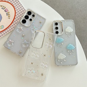 <span class=keywords><strong>Coque</strong></span> de téléphone antichoc transparente à paillettes et strass, motif nuage, cerise et étoile, esthétique fraîche pour <span class=keywords><strong>Samsung</strong></span> Galaxy S26 S25 S24 A05 - Product Image 2