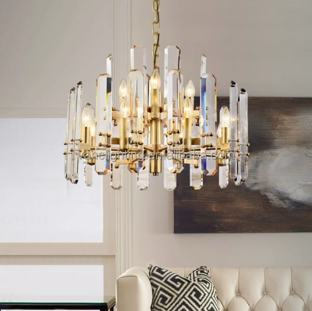 Custom Decorative Lighting Ceiling Light Fixtures With Pendant Lamp Luxury Crystal Lighting Chandelier