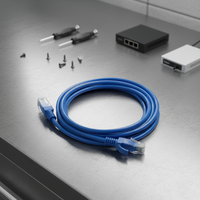 OEM Cat6 UTP RJ45 kabel Patch tembaga murni untuk jaringan