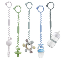 Sangles de sécurité pour jouets en silicone réglables, attaches pour sucettes et anneaux de dentition pour bébés, harnais pour biberons et jouets pour tout-petits, pour poussettes et chaises hautes