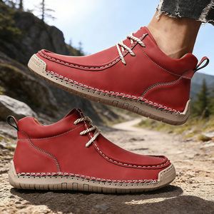 Bottes pour hommes les plus vendues, chaussures pour hommes printemps-automne, chaussures décontractées antidérapantes à semelle souple, bottes d'extérieur cousues à la main, antidérapantes - Product Image 3